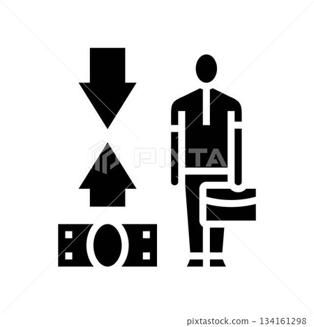 middle financial class glyph icon vector illustration 134161298