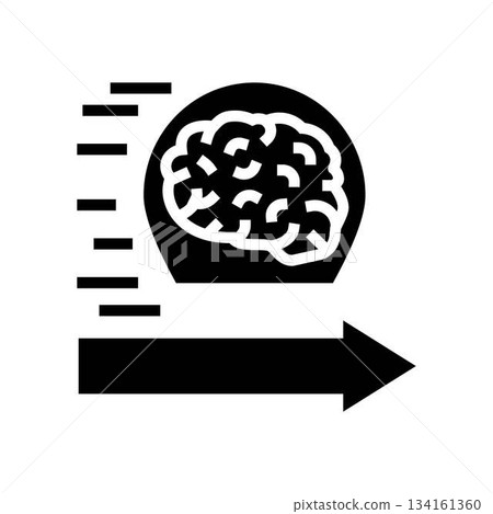 brain drain glyph icon vector illustration brain drain glyph icon vector illustration 134161360