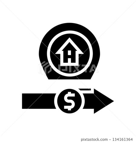 sending money home glyph icon vector illustration 134161364