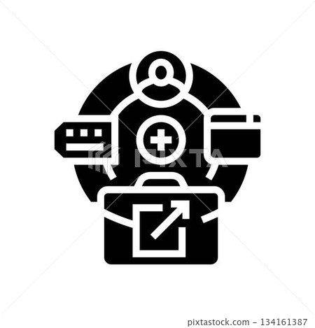 affiliate sales glyph icon vector illustration 134161387