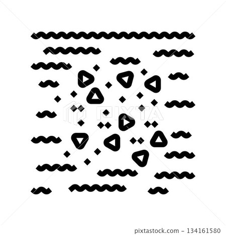 microplastics ocean water line icon vector illustration microplastics ocean water line icon vector illustration 134161580