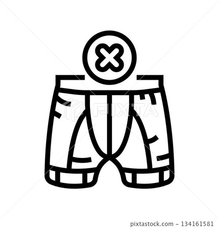 avoid wearing tight clothing line icon vector illustration avoid wearing tight clothing line icon vector illustration 134161581