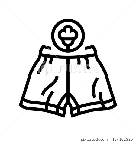 wear breathable fabrics like cotton line icon vector illustration wear breathable fabrics like cotton line icon vector illustration 134161589