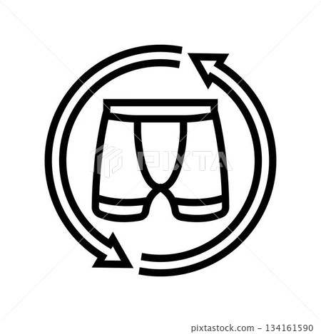 change into clean underwear daily line icon vector illustration change into clean underwear daily line icon vector illustration 134161590