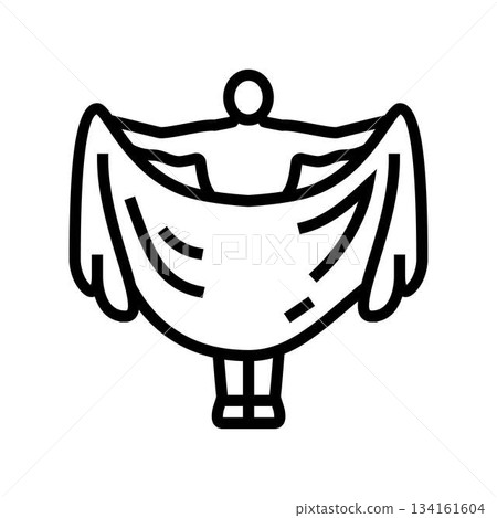 dry off properly a clean towel line icon vector illustration 134161604