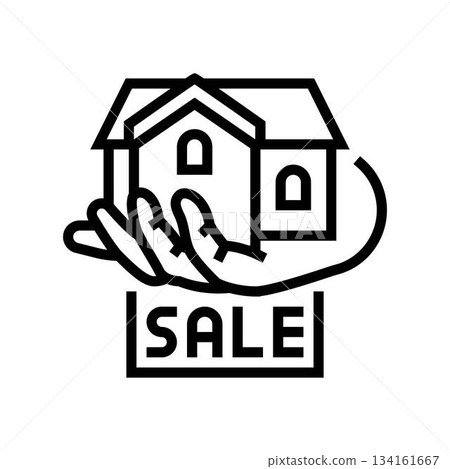 property for sale line icon vector illustration property for sale line icon vector illustration 134161667