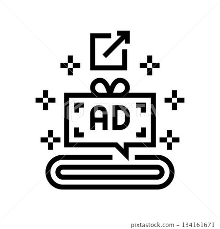 promotional offer line icon vector illustration 134161671