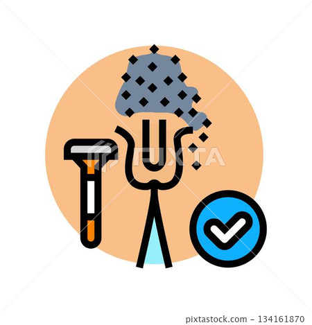 trim pubic hair color icon vector illustration trim pubic hair color icon vector illustration 134161870