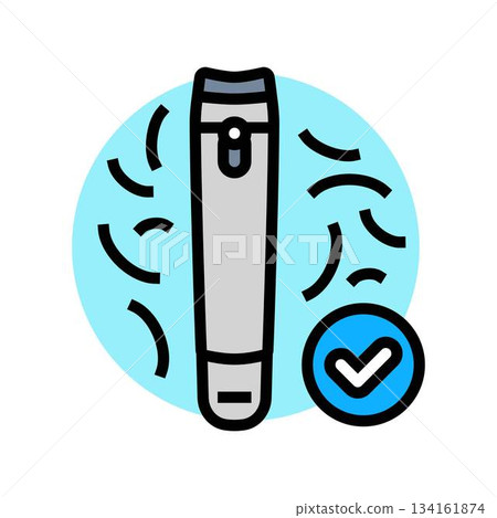 nail hygiene trim color icon vector illustration nail hygiene trim color icon vector illustration 134161874