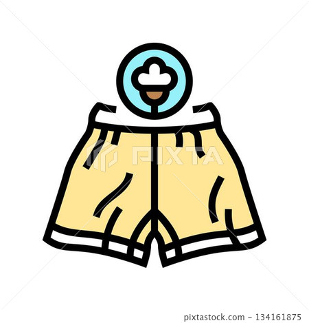 wear breathable fabrics like cotton color icon vector illustration 134161875