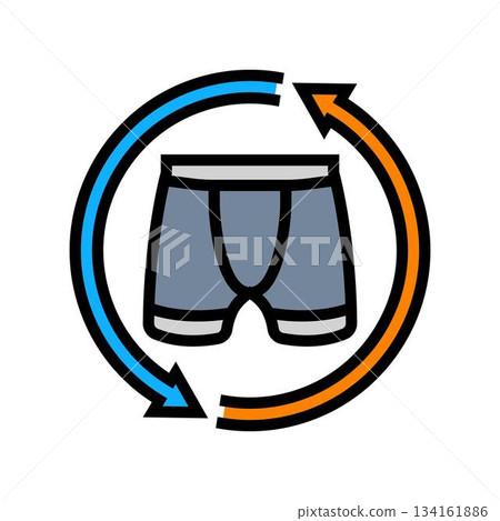 change into clean underwear daily color icon vector illustration change into clean underwear daily color icon vector illustration 134161886