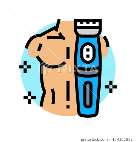 trim body hair color icon vector illustration trim body hair color icon vector illustration 134161892