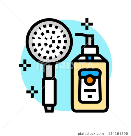 shower mild soap color icon vector illustration 134161896