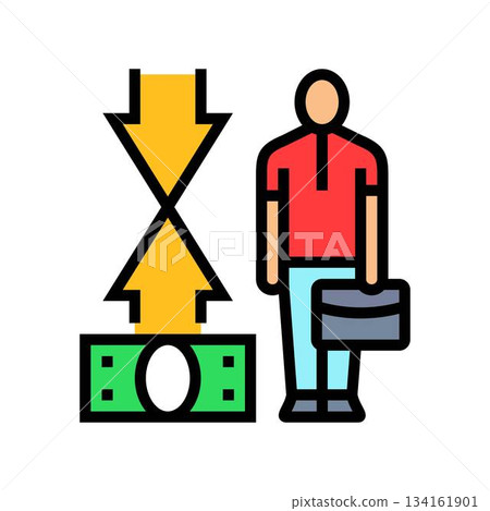 middle financial class color icon vector illustration middle financial class color icon vector illustration 134161901