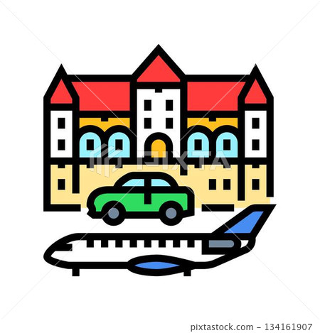 luxury spending color icon vector illustration luxury spending color icon vector illustration 134161907