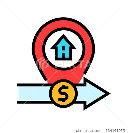 sending money home color icon vector illustration 134161955
