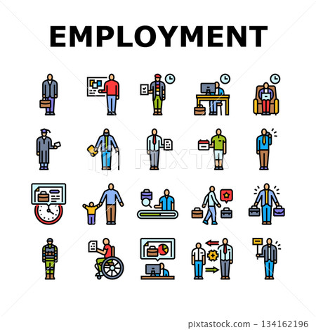employment status freelance icons set vector 134162196