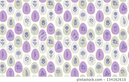 Seamless Easter egg background. hand drawn. Not AI, Vector illustration. Seamless Easter egg background. hand drawn. Not AI, Vector illustration. 134162618
