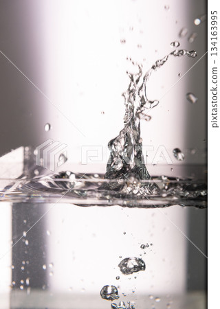 421.Purple Water Splash, grey and white 134163995