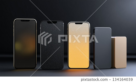 Smartphone models in size lineup Smartphone models in size lineup 134164039