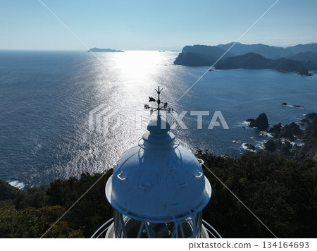 Weather vane at Asehinohana Lighthouse in Minami Town, Tokushima Prefecture Weather vane at Asehinohana Lighthouse in Minami Town, Tokushima Prefecture 134164693
