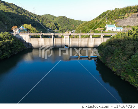 Fukui Dam, Anan City, Tokushima Prefecture, Reservoir Lake Fukui Dam, Anan City, Tokushima Prefecture, Reservoir Lake 134164720