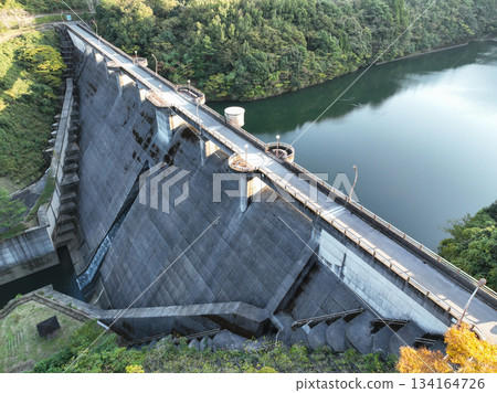 Fukui Dam, Anan City, Tokushima Prefecture, Reservoir Lake Fukui Dam, Anan City, Tokushima Prefecture, Reservoir Lake 134164726