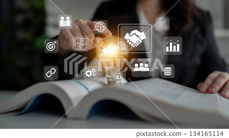 Partnership business strategy and collaboration concept Parse 134165114