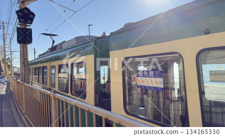 Enoshima Electric Railway Kamakura High School Station and Shichirigahama Beach 134165330