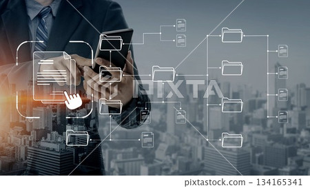 Digital File Directory and Folder Organization Structure Marrow 134165341