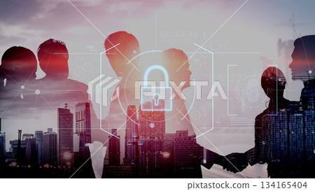 Digital cyber security lock system highlighting data security encryption Marrow Digital cyber security lock system highlighting data security encryption Marrow 134165404