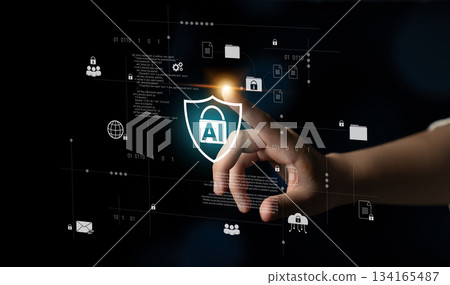 AI cybersecurity and data protection system concept Parse 134165487