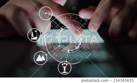 Business achievement and success concept icons Funnel 134165655