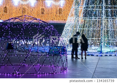 日立站前的聖誕燈飾 134165739