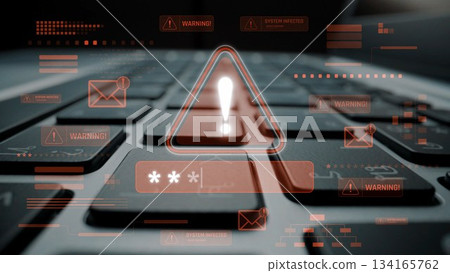 Password security breach warning with red asterisk box Marrow Password security breach warning with red asterisk box Marrow 134165762