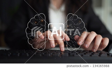 AI Brain Processing Data with Generative Artificial Intelligence Concept Muxer AI Brain Processing Data with Generative Artificial Intelligence Concept Muxer 134165988