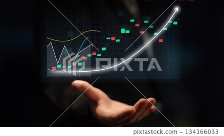 Hand Reaching Out with Digital Stock Market Graph Showing Growth and Trends in Financial Investments with Colorful Candlestick Patterns and Lines Copula Hand Reaching Out with Digital Stock Market Graph Showing Growth and Trends in Financial Investments with Colorful Candlestick Patterns and Lines Copula 134166033