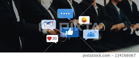 Social media notifications for online communication and user interaction. Fermion Social media notifications for online communication and user interaction. Fermion 134166067