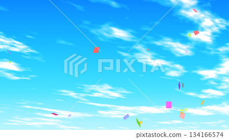 Clouds floating in the blue sky Clouds floating in the blue sky 134166574