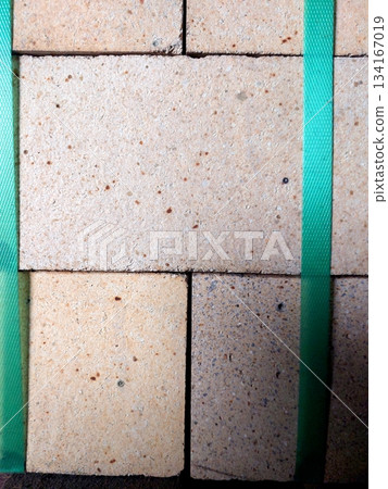 Fireclay Bricks Stacked for Thermal Insulation Use in Construction Projects in Various Settings Fireclay Bricks Stacked for Thermal Insulation Use in Construction Projects in Various Settings 134167019