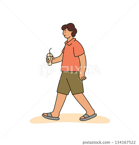 man, drink, vector 134167522