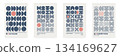 Geometric style poster set 134169627