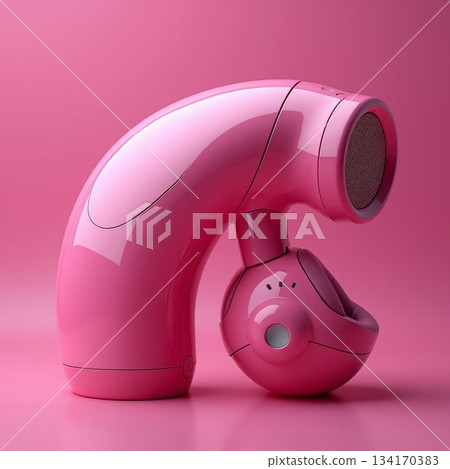AI generated Sleek pink fabric shaver for effortless lint elimination and fabric 134170383