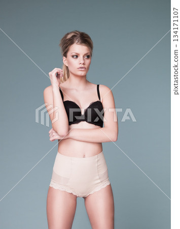 Mockup, sexy and woman with lingerie, beauty and confident girl against a grey studio background. Female person, lady and model with underwear. confidence and wellness with ideas, wellness and Mockup, sexy and woman with lingerie, beauty and confident girl against a grey studio background. Female person, lady and model with underwear. confidence and wellness with ideas, wellness and 134171107