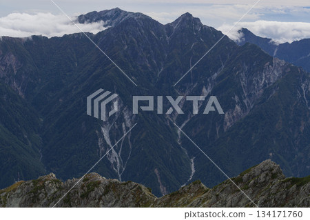 Cloud-filled mountain range seen from Mt. Tateyama Cloud-filled mountain range seen from Mt. Tateyama 134171760