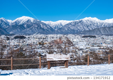 View of the Northern Alps from Omachi Park (winter) View of the Northern Alps from Omachi Park (winter) 134171912
