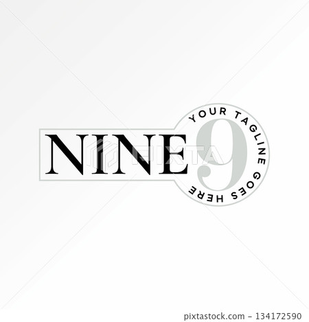 Word nine number 9 typography calligraphy celebration year font party decor logo design graphic concept creative premium vector stock image top sell Word nine number 9 typography calligraphy celebration year font party decor logo design graphic concept creative premium vector stock image top sell 134172590