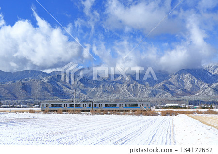 大糸線初雪早晨 大糸線初雪早晨 134172632