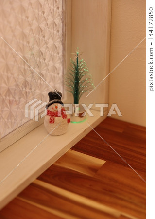 Christmas tree and snowman Christmas tree and snowman 134172850
