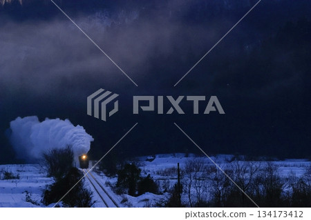 Banetsu West Line SL擁有雪景 134173412